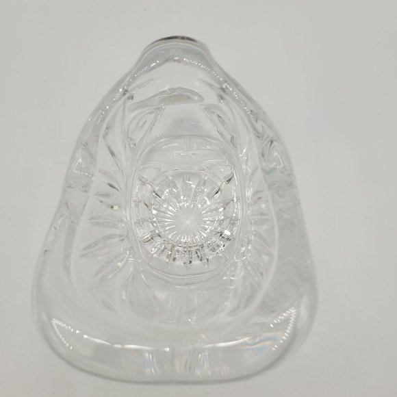 Santa Sleigh 24% St George Lead Crystal Vintage Candy Dish Decor - Picture 6 of 8